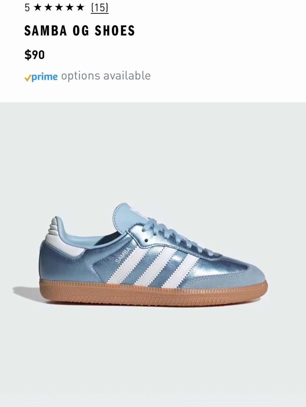 adidas Samba Women’s Sneakers junior size 5.5 equivalent to women size 7.5.